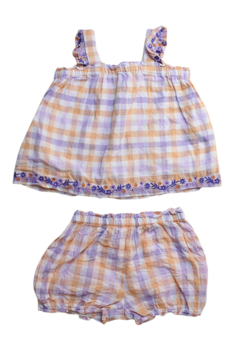 A Multicolour Shorts Sets from Chateau de Sable in size 6-12M for girl. (Front View)