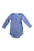 A Blue Long Sleeve Bodysuits from Petit Bateau in size 6-12M for boy. (Front View)