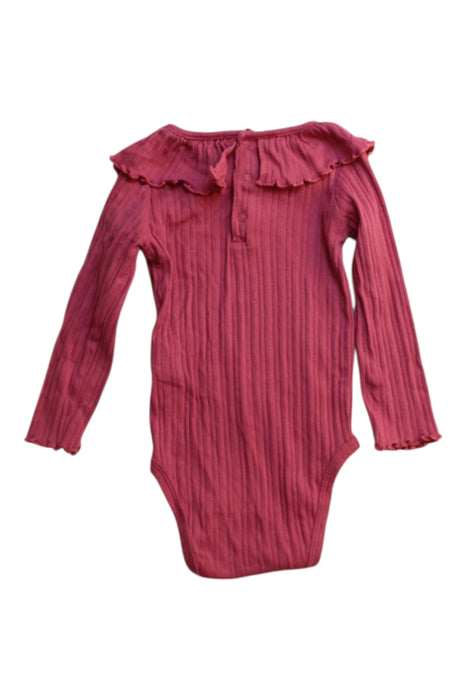 A Red Long Sleeve Bodysuits from Sergent Major in size 12-18M for girl. (Back View)