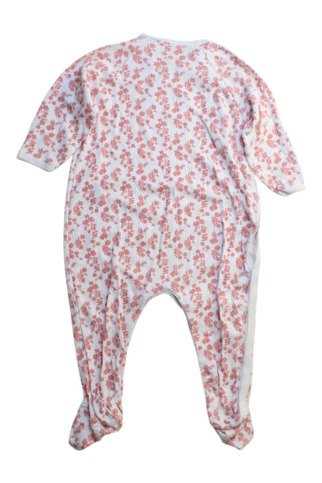 A White Onesies from Petit Bateau in size 6-12M for girl. (Back View)