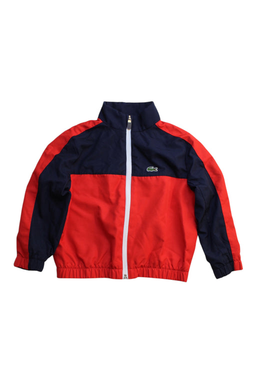 A Navy Lightweight Jackets from Lacoste in size 4T for boy. (Front View)