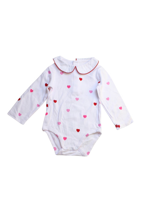 A White Long Sleeve Bodysuits from Jacadi in size 18-24M for girl. (Front View)