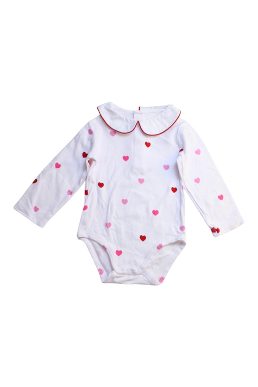 A White Long Sleeve Bodysuits from Jacadi in size 18-24M for girl. (Front View)