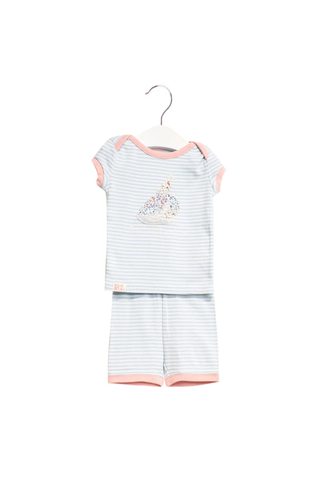 A Blue Pyjama Sets from Ralph Lauren in size 6-12M for girl. (Front View)