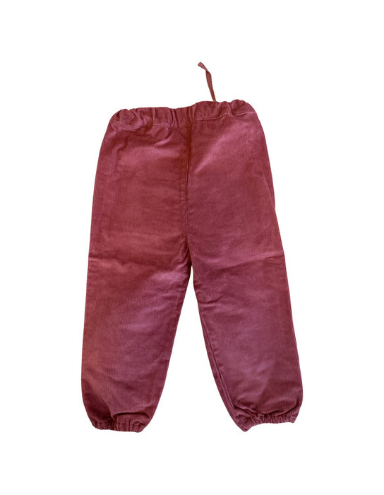 A Burgundy Casual Pants from Nature Baby in size 3T for girl. (Back View)