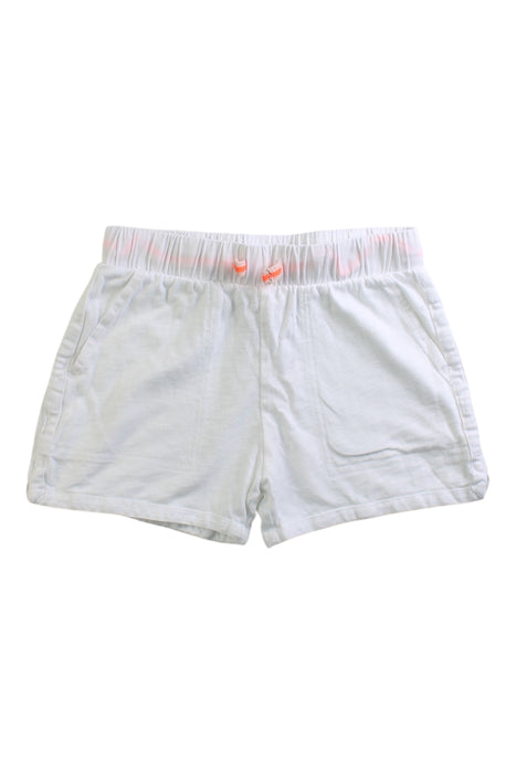 A White Shorts from Crewcuts in size 6T for girl. (Front View)