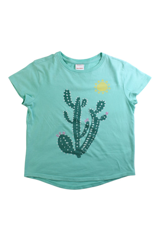 A Green Short Sleeve T Shirts from Hanna Andersson in size 6T for girl. (Front View)