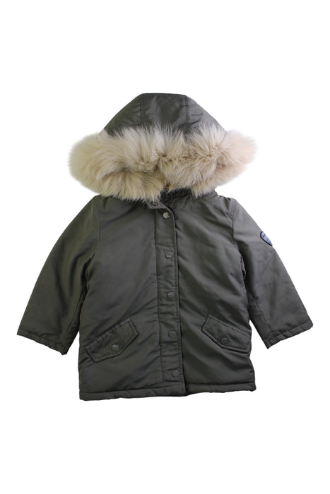 A Green Coats from Bonpoint in size 2T for boy. (Front View)