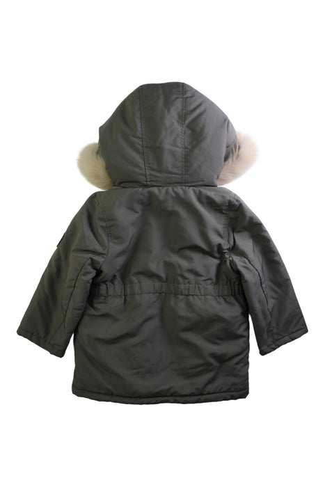 A Green Coats from Bonpoint in size 2T for boy. (Back View)