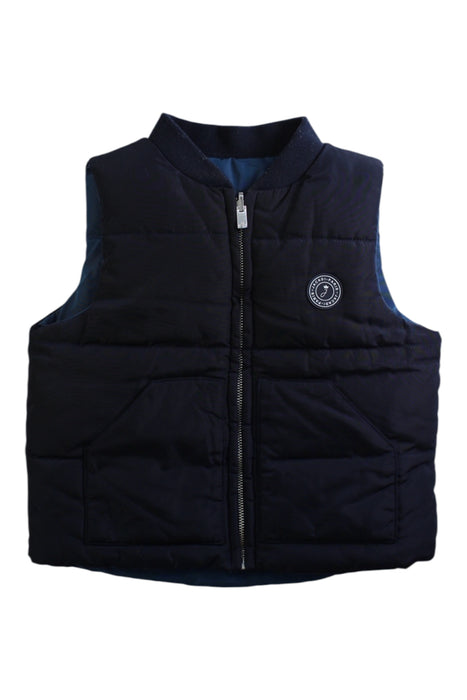 A Navy Outerwear Vests from Jacadi in size 3T for boy. (Front View)