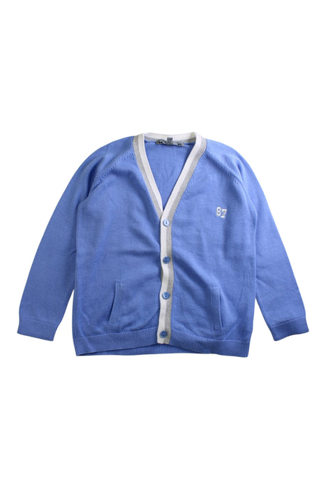 A Blue Cardigans from Bonpoint in size 4T for boy. (Front View)