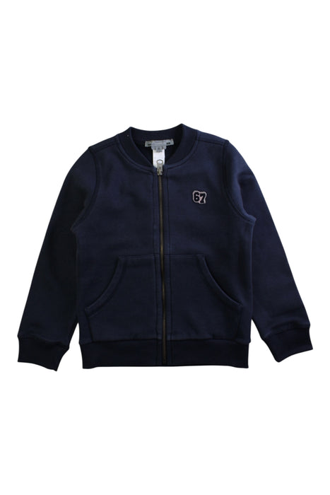 A Navy Zippered Sweatshirts from Bonpoint in size 4T for boy. (Front View)