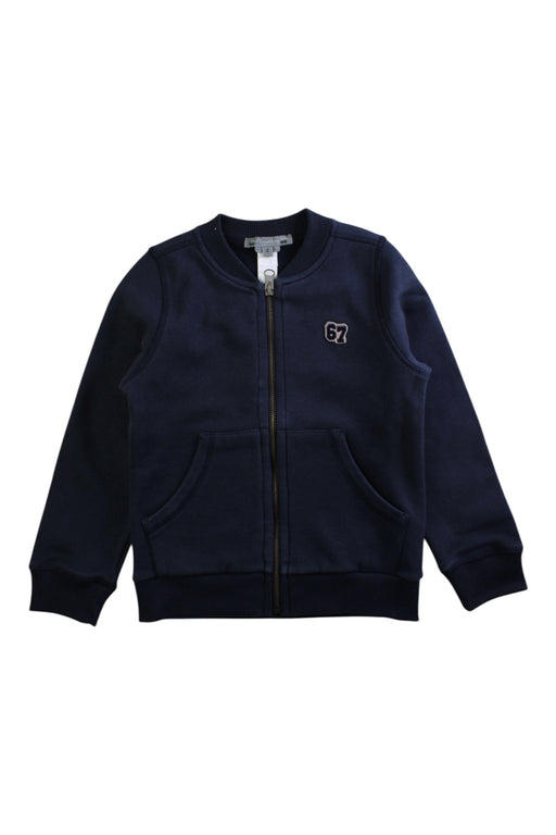 A Navy Zippered Sweatshirts from Bonpoint in size 4T for boy. (Front View)