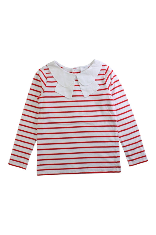 A Red Long Sleeve Tops from Jacadi in size 6T for girl. (Front View)