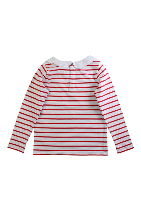 A Red Long Sleeve Tops from Jacadi in size 6T for girl. (Back View)
