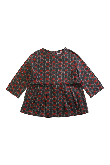 A Red Long Sleeve Tops from Bonpoint in size 6T for girl. (Front View)