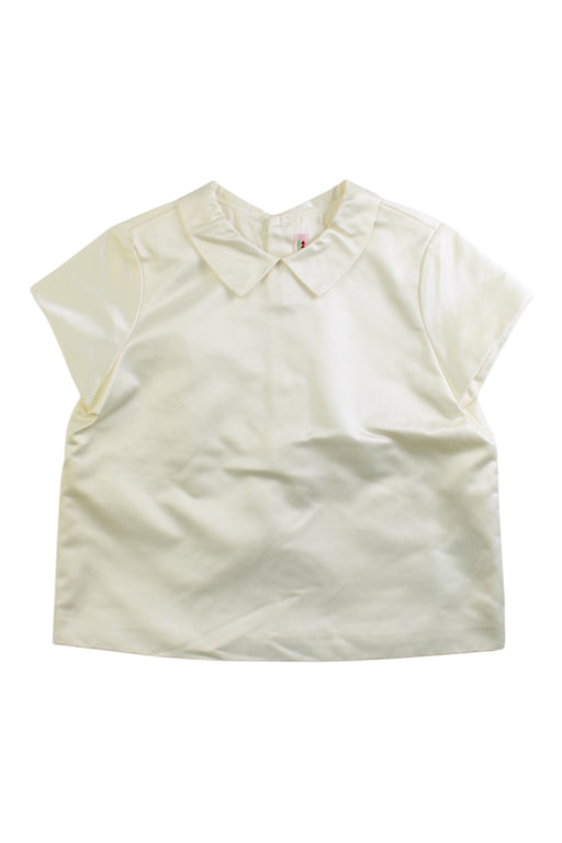 A Ivory Short Sleeve Tops from Bonpoint in size 6T for girl. (Front View)