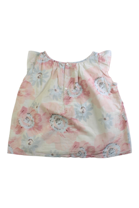 A Pink Sleeveless Tops from Bonpoint in size 6T for girl. (Back View)