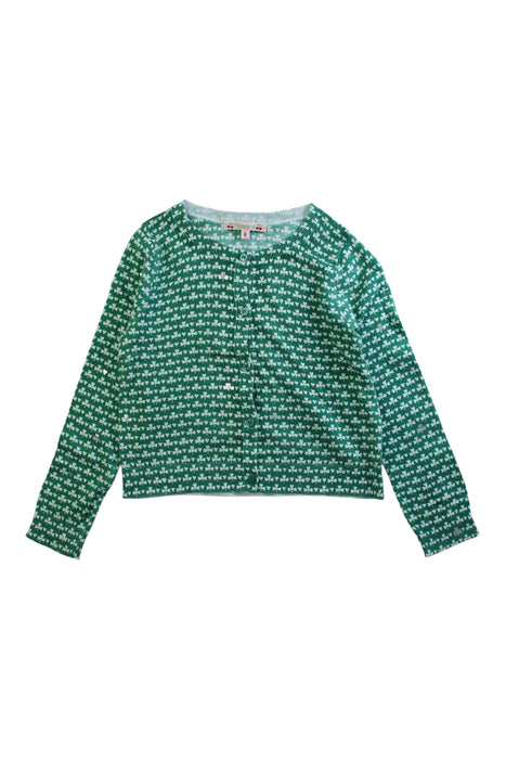 A Green Cardigans from Bonpoint in size 6T for girl. (Front View)