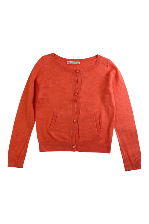 A Orange Cardigans from Bonpoint in size 6T for girl. (Front View)