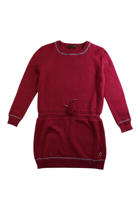 A Red Sweater Dresses from Loro Piana in size 6T for girl. (Front View)