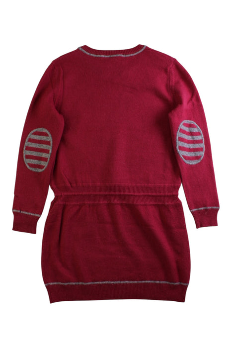 A Red Sweater Dresses from Loro Piana in size 6T for girl. (Back View)