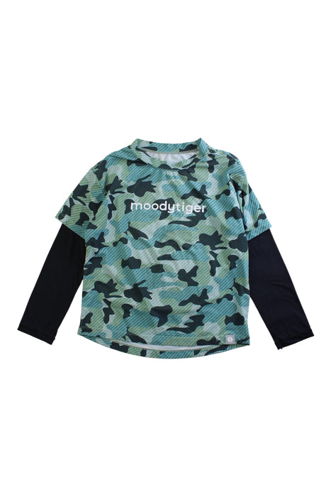 A Multicolour Rash Guards from Moody Tiger in size 4T for boy. (Front View)