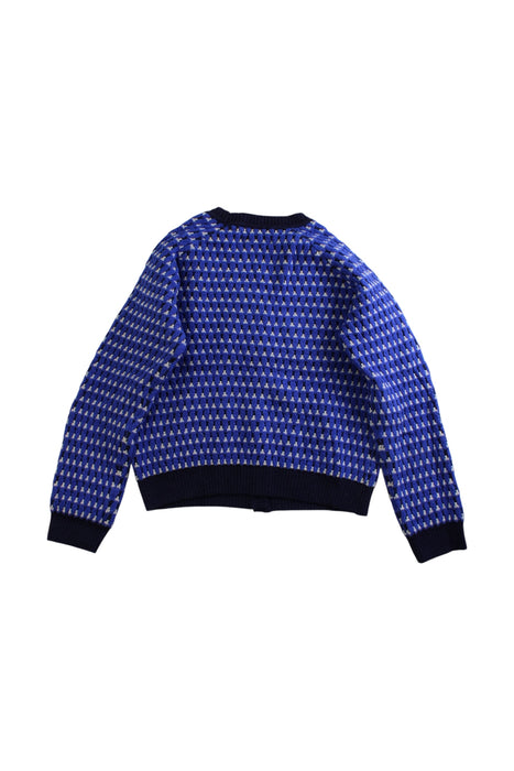 A Blue Cardigans from Velveteen in size 5T for girl. (Back View)