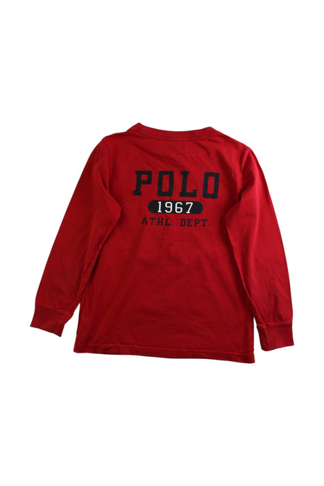 A Red Long Sleeve T Shirts from Polo Ralph Lauren in size 6T for boy. (Back View)