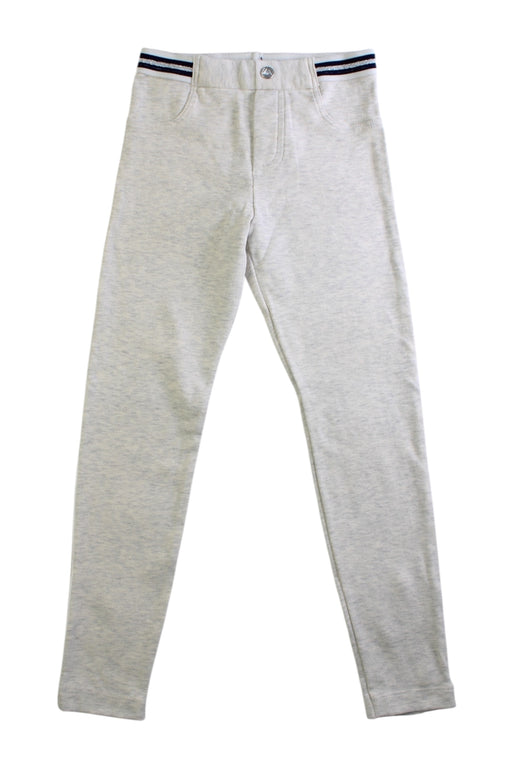 A Grey Casual Pants from Petit Bateau in size 6T for girl. (Front View)