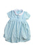 A Blue Short Sleeve Dresses from Jojo Maman Bébé in size 6-12M for girl. (Front View)