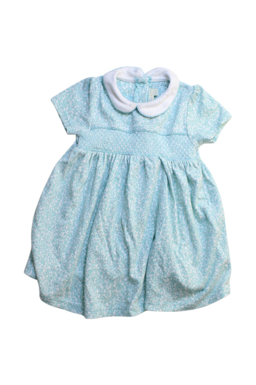 A Blue Short Sleeve Dresses from Jojo Maman Bébé in size 6-12M for girl. (Front View)