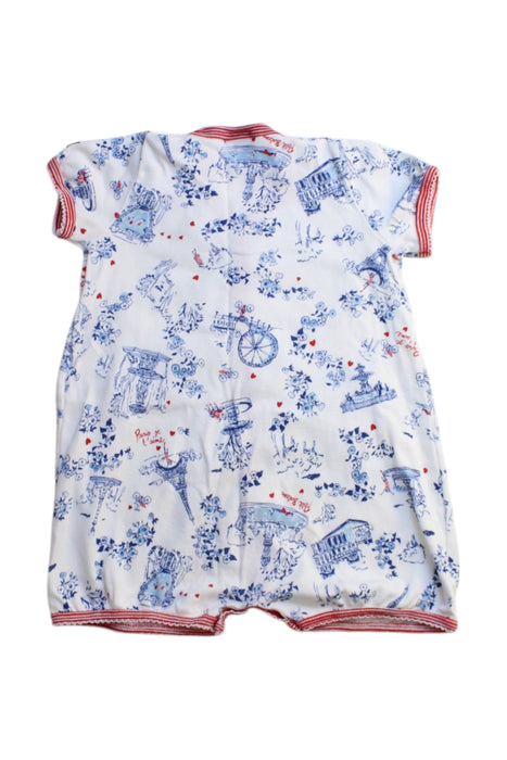 A White Short Sleeve Rompers from Petit Bateau in size 6-12M for neutral. (Back View)