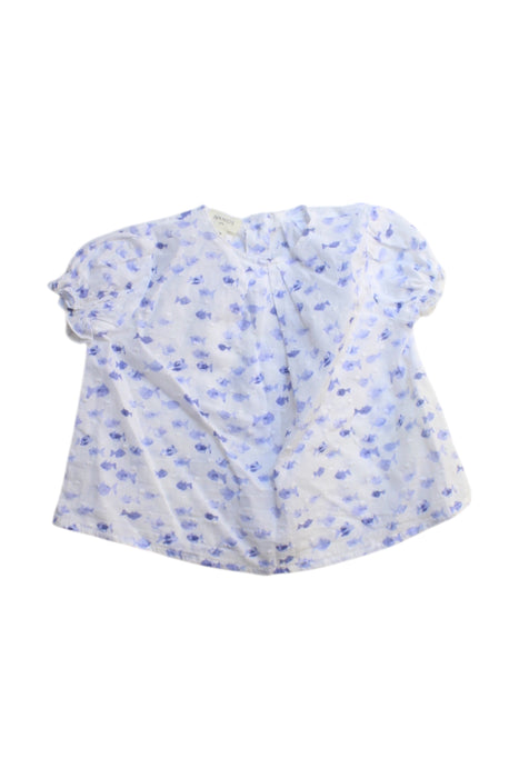 A Blue Short Sleeve Tops from Nanos in size 6-12M for girl. (Front View)