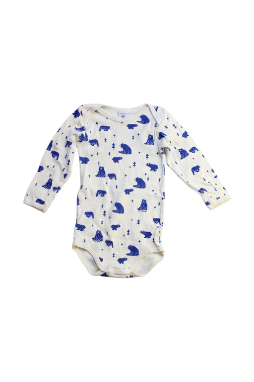 A White Long Sleeve Bodysuits from Petit Bateau in size 6-12M for neutral. (Front View)