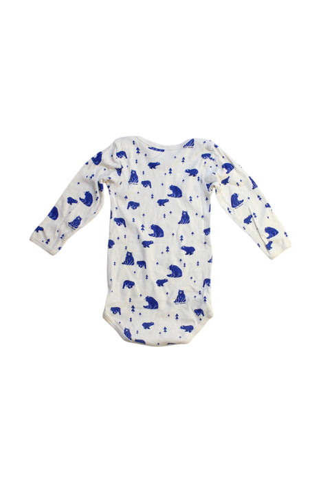A White Long Sleeve Bodysuits from Petit Bateau in size 6-12M for neutral. (Back View)