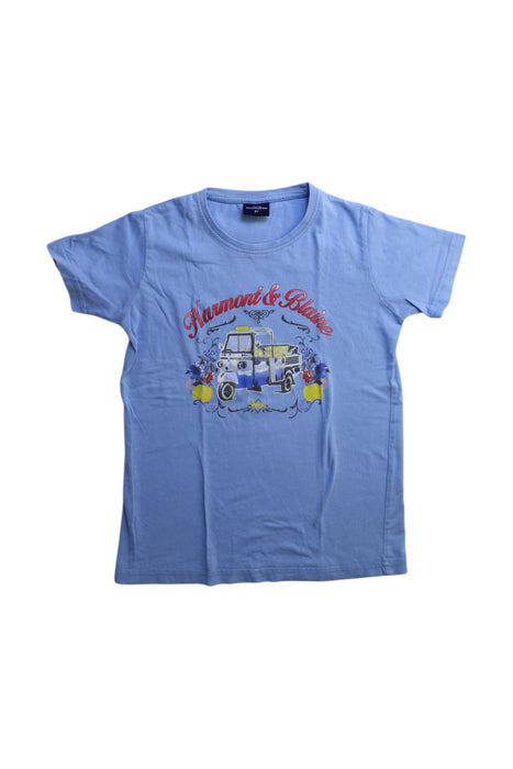 A Blue Short Sleeve T Shirts from Harmont & Blaine in size 8Y for boy. (Front View)
