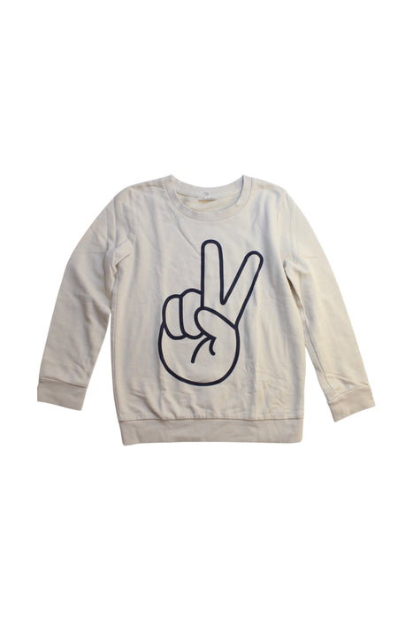 A White Crewneck Sweatshirts from Seed in size 8Y for boy. (Front View)