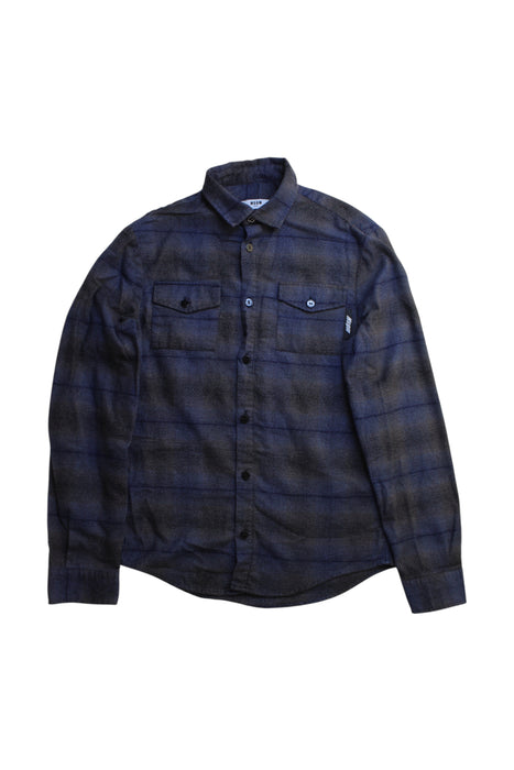 A Blue Long Sleeve Shirts from MSGM in size 12Y for boy. (Front View)