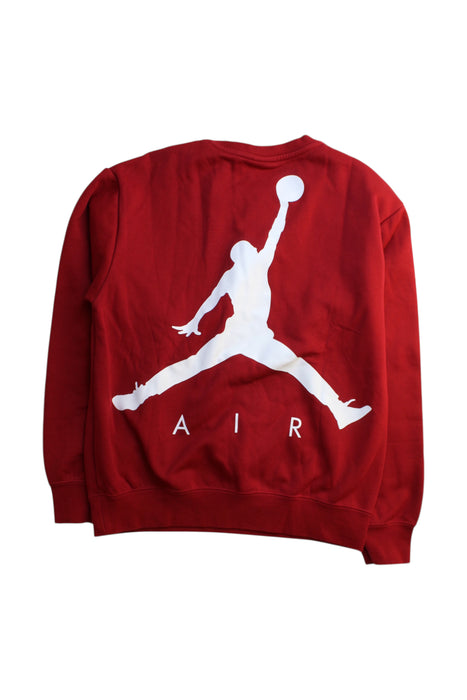 A Red Crewneck Sweatshirts from Air Jordan in size 14Y for boy. (Back View)