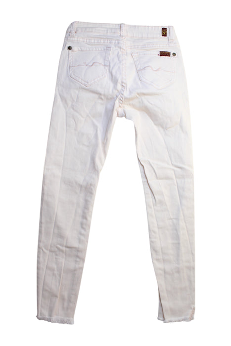 A White Jeans from 7 For All Mankind in size 12Y for girl. (Back View)