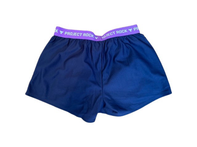 A Navy Active Shorts from Under Armour in size 10Y for boy. (Back View)