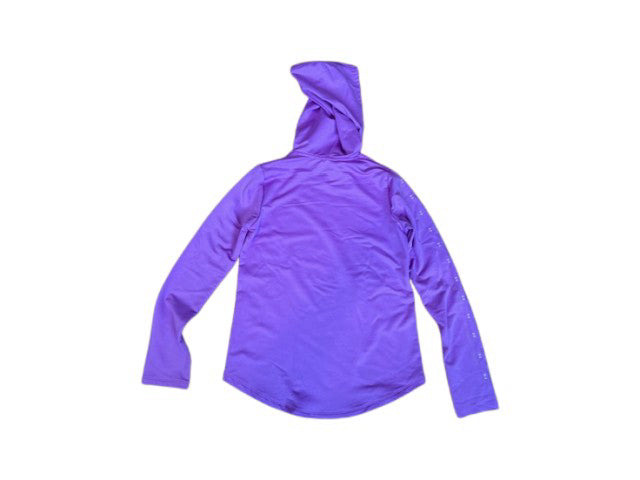 A Purple Hooded Sweatshirts from Under Armour in size 13Y for girl. (Back View)