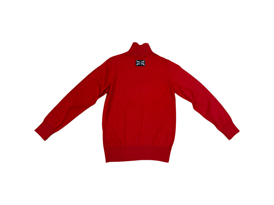 A Red Knit Sweaters from John Richmond in size 10Y for neutral. (Back View)