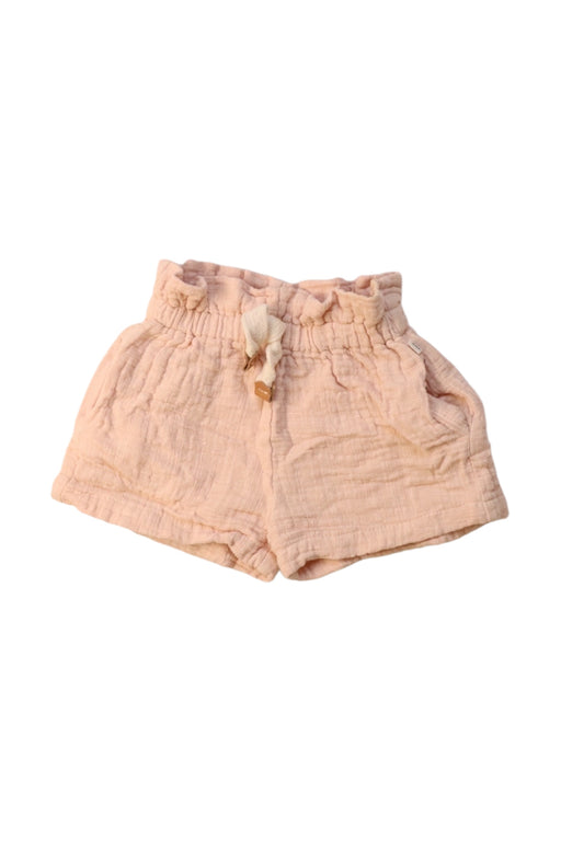 A Peach Shorts from 1 + in the family in size 6-12M for girl. (Front View)