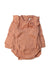 A Peach Long Sleeve Bodysuits from Wilson & Frenchy in size 3-6M for girl. (Front View)