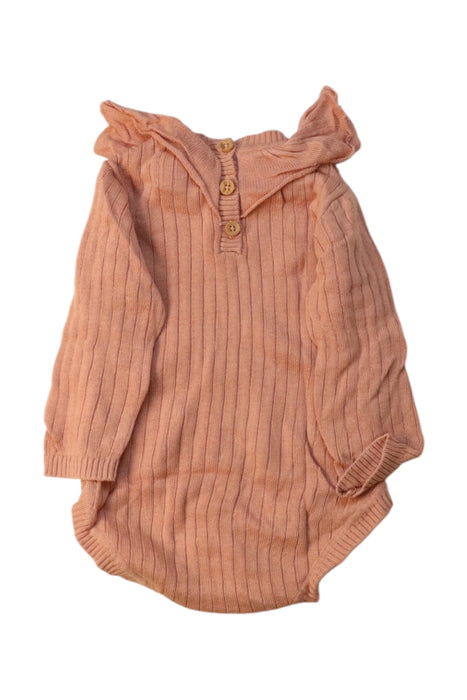 A Peach Long Sleeve Bodysuits from Wilson & Frenchy in size 3-6M for girl. (Back View)
