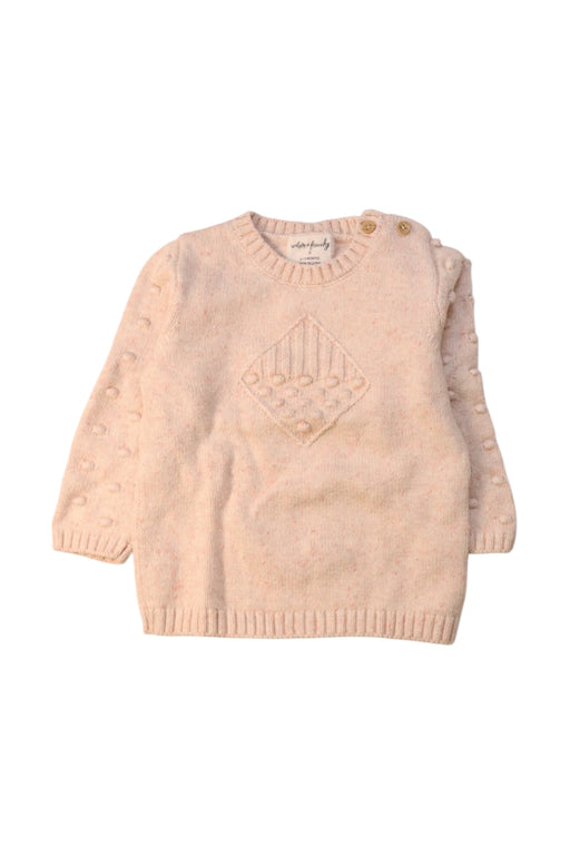 A Peach Knit Sweaters from Wilson & Frenchy in size 6-12M for girl. (Front View)