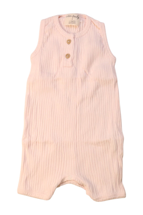 A Pink Sleeveless Rompers from Wilson & Frenchy in size 6-12M for girl. (Front View)
