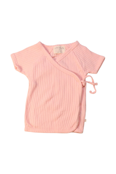 A Pink Short Sleeve Tops from Wilson & Frenchy in size 0-3M for girl. (Front View)